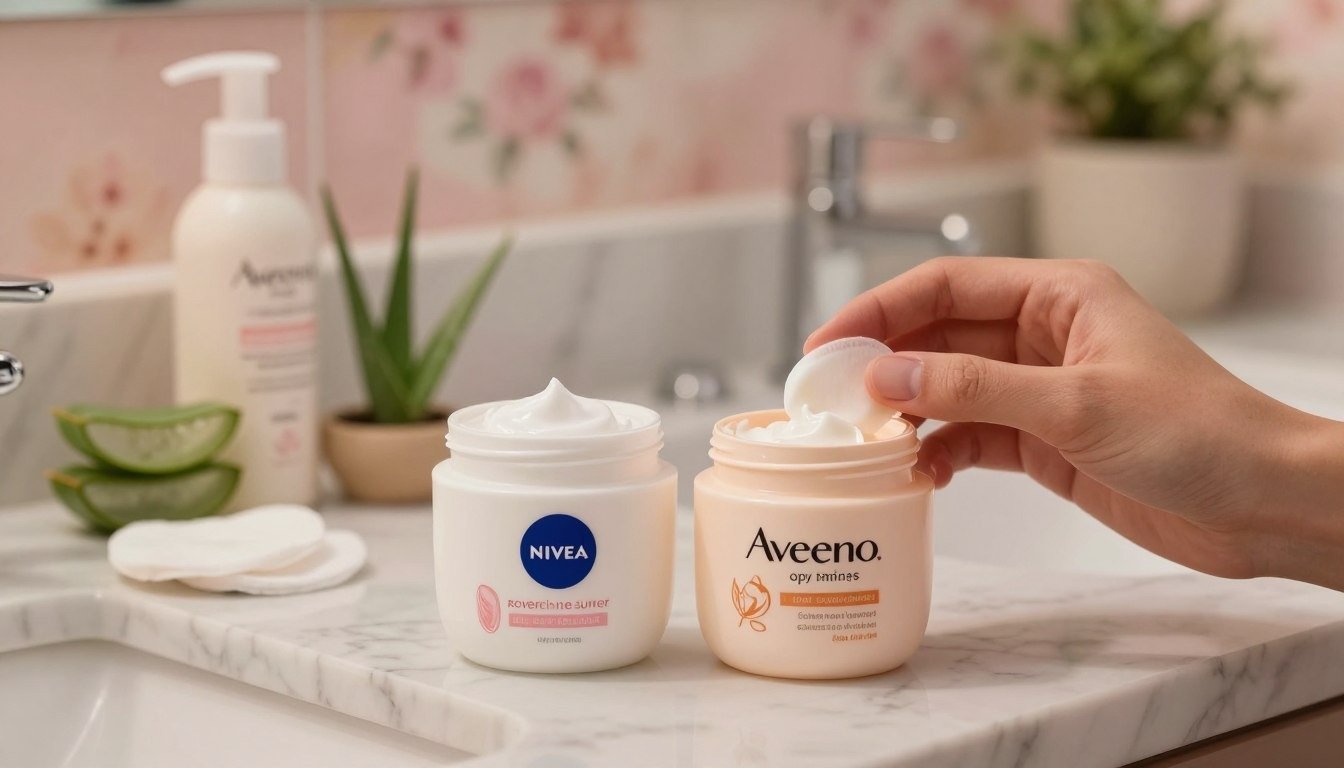 i have sensitive skin. how gentle are nivea’s creams compared to aveeno?